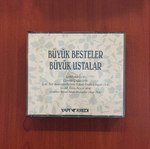 Lem'i Atlı, Cevdet Çağla, Zeki Arif Ataergin-Fehmi Tokay-Emin Ongan, Yesari Asım Ersoy, Osman Nihat Akın-Muzaffer İlkar / Büyük Besteler Büyük Ustalar, 5 CD Box Set.